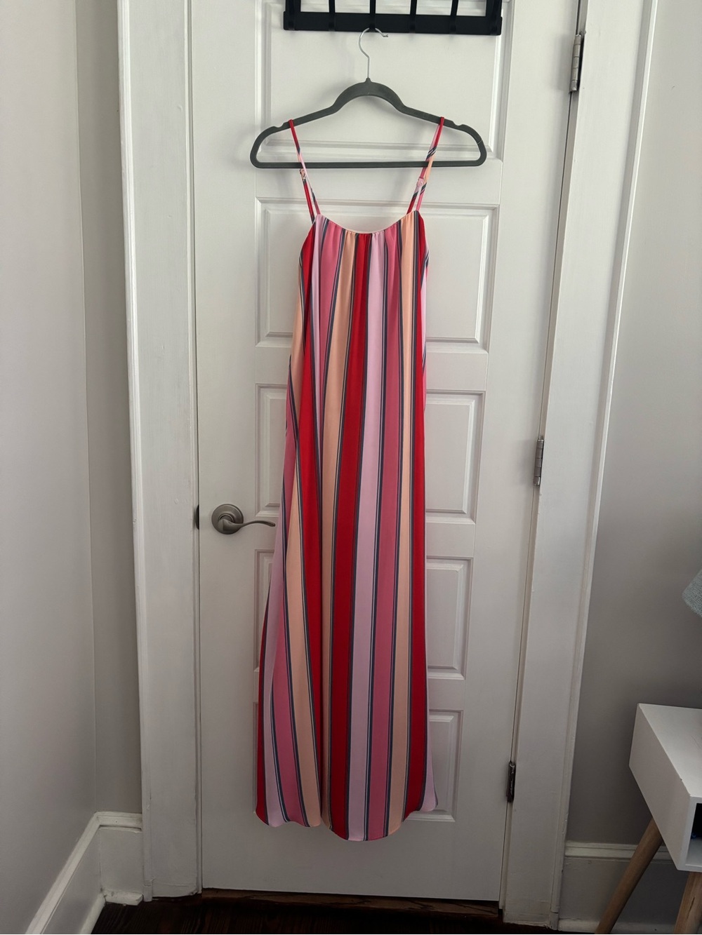 Buddy Love Striped Maxi Dress in Pink, Red, Cream & Blue